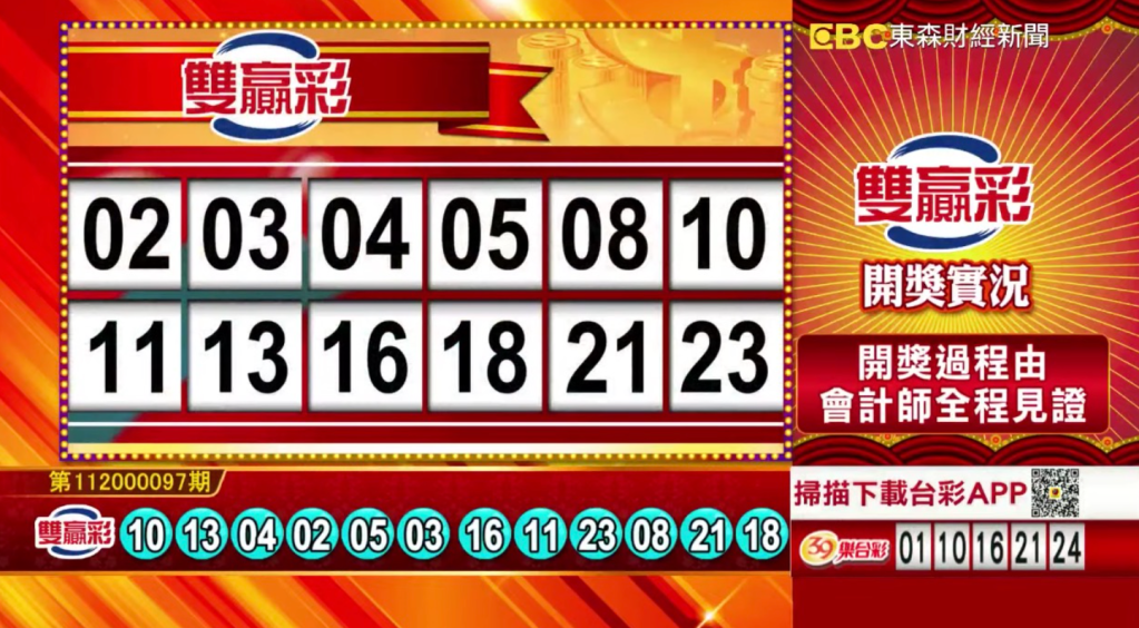 雙贏彩 - 第112000097期