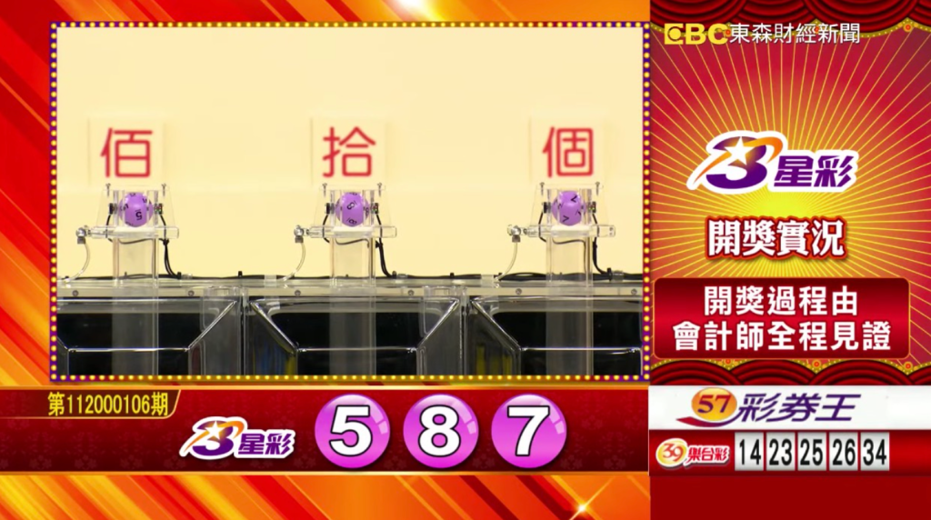 3星彩 - 第112000106期