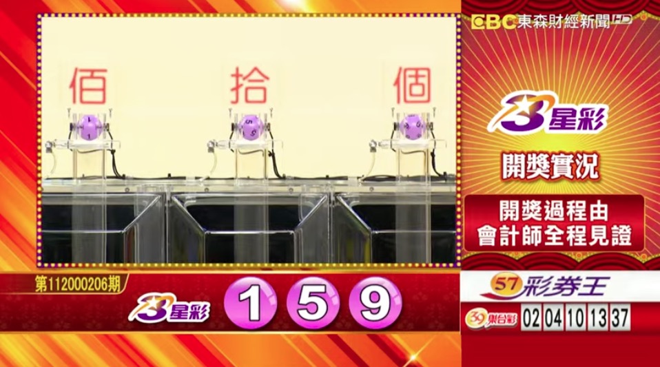 3星彩 - 第112000206期