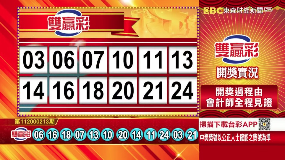 雙贏彩 - 第112000213期